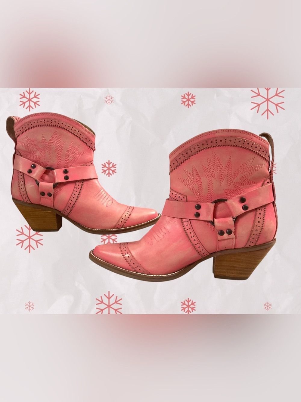 Dingo Women’s Gummy Bear Pink Western Ankle Boots Size 7.5M
